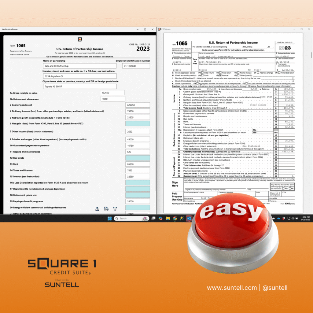 Graphic labeled “Turnkey Tech” representing all-in-one commercial lending software solutions from Suntell